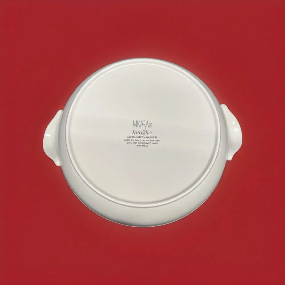 Mikasa Intaglio Garden Harvest CAC29 Round Covered Casserole Dish oven to table